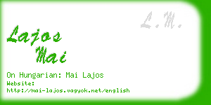 lajos mai business card